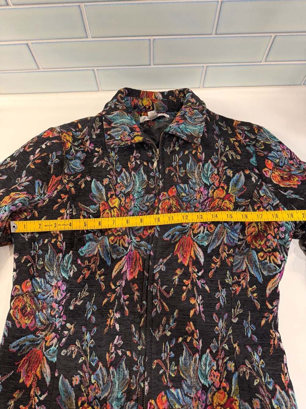 Coldwater Creek Floral Tapestry Zip-Up Jacket Size M - Picture 6 of 6